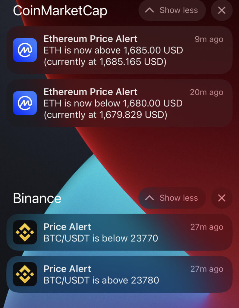 How To Get Notifications On Crypto Prices 