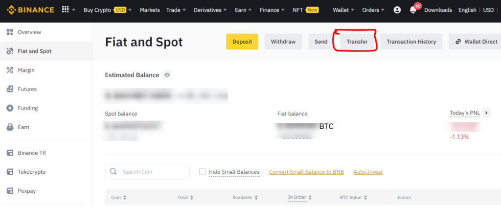 How To Transfer From Funding Wallet To Spot Wallet On Binance