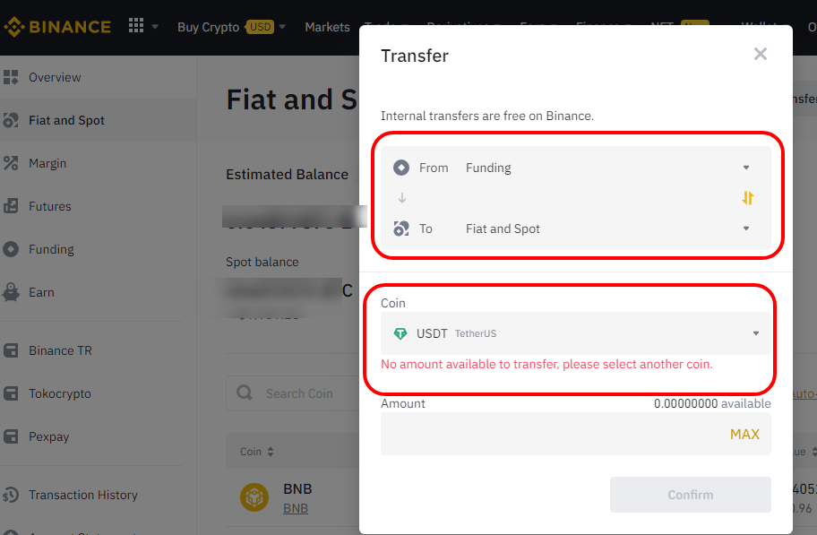 How To Transfer From Funding Wallet To Spot Wallet On Binance