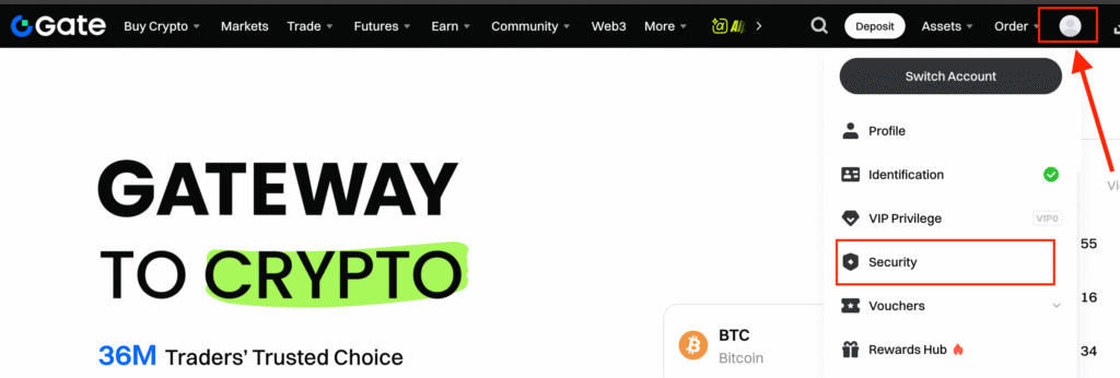 Gate io Fund Password Reset Steps
