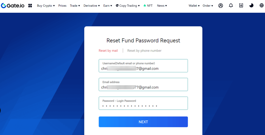 How To Recover Gate.io Fund Password fund reset password