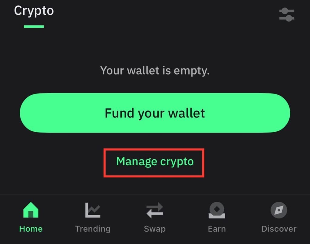 Trust Wallet Home Manage Crypto