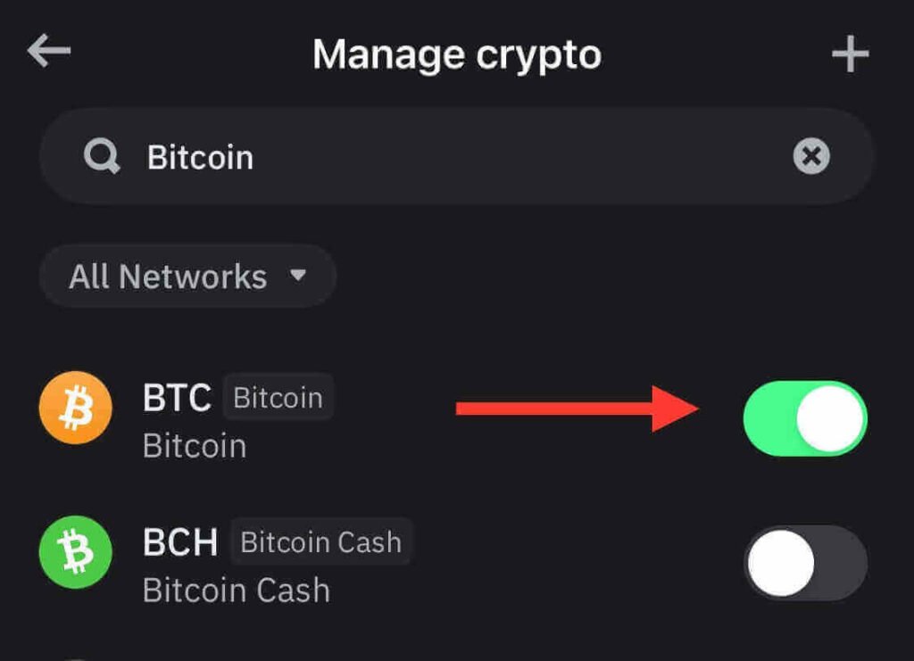 Trust Wallet Toggle Bitcoin