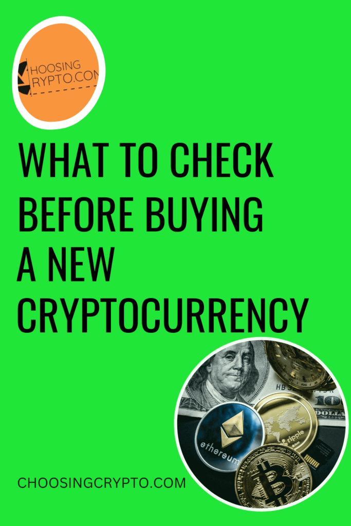 What to Check before Buying a Cryptocurrency