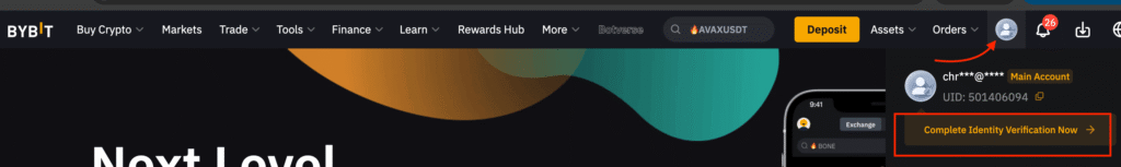 Bybit identity verification upload ID and selfie KYC process