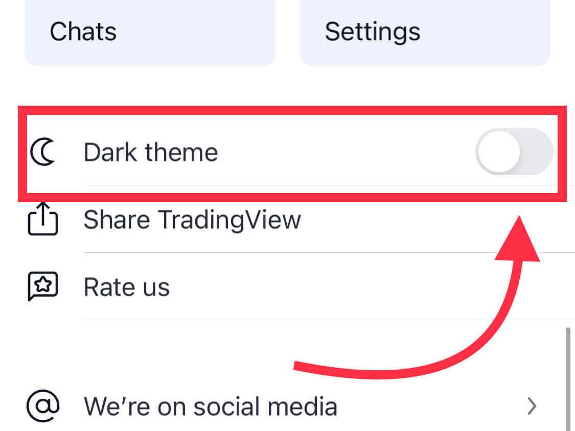 how to turn on dark mode tradingview