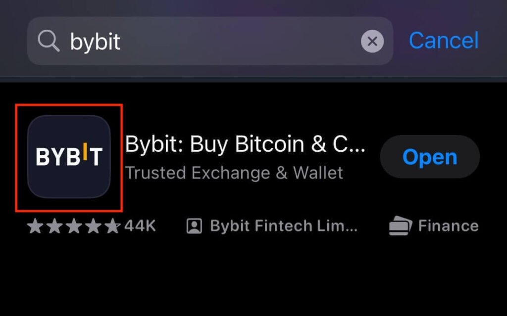 Bybit App Download Page on App Store and Google Play Store Showing Official Bybit Logo