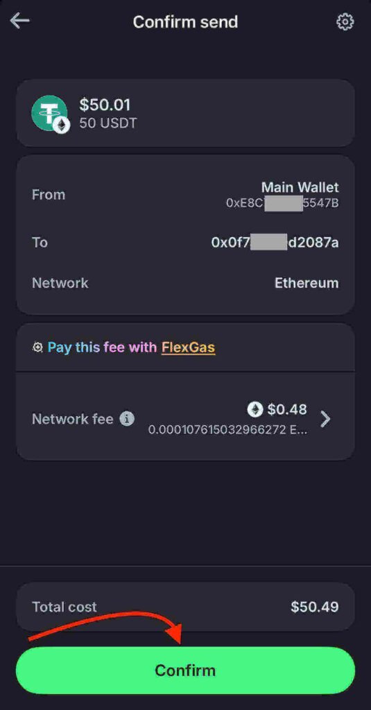 Trust Wallet Confirm Send USDT From Trust Wallet to Bybit