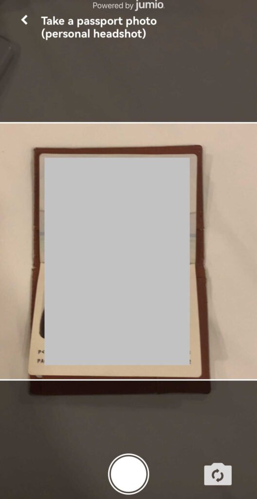 Gate.io KYC verification screen showing live camera to capture a clear photo of a passport, driver’s license, or ID Card